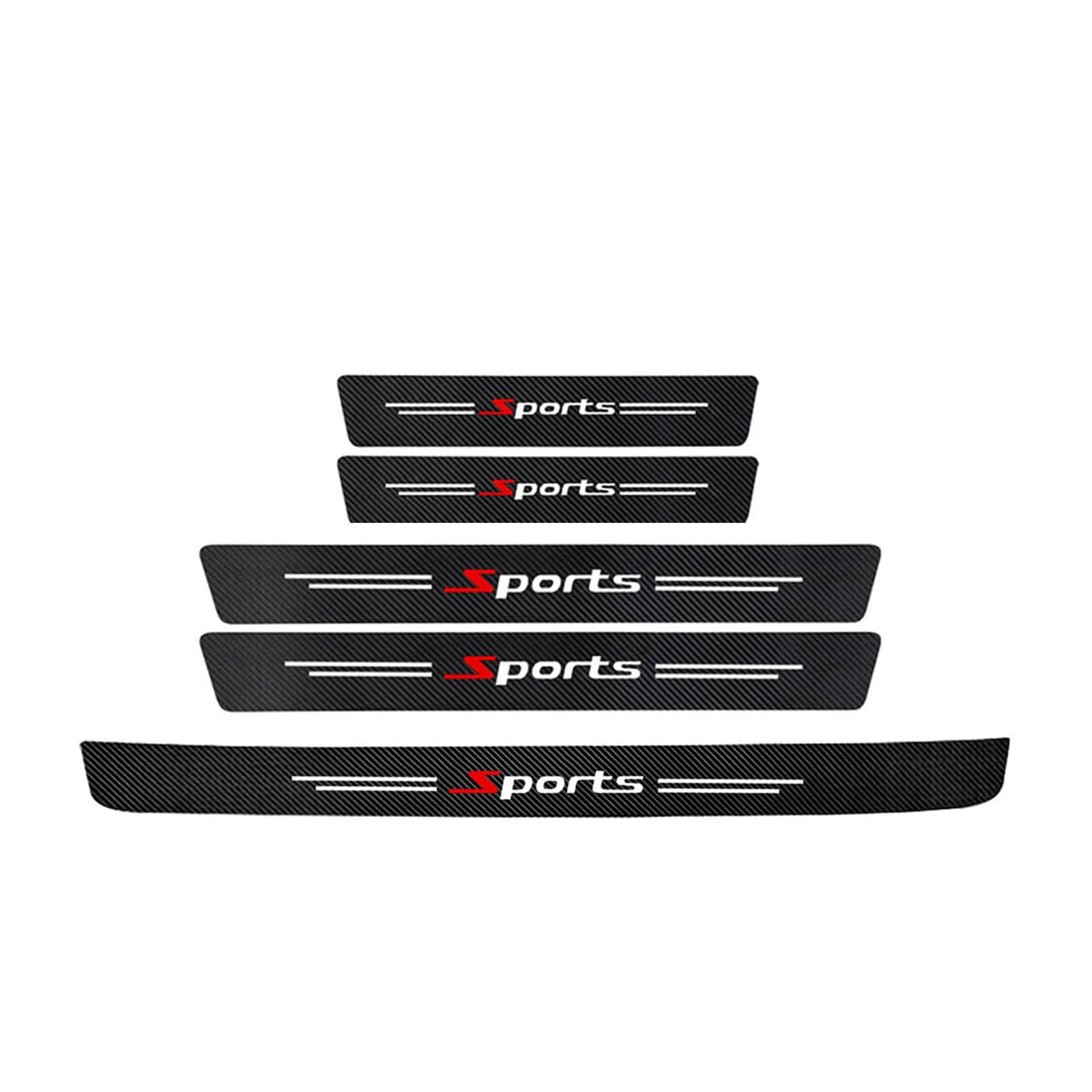 WANGGGZCWYLDAFC 5x Carbon Fibre Door Sill Protectors for Kia PV5 2025-2026