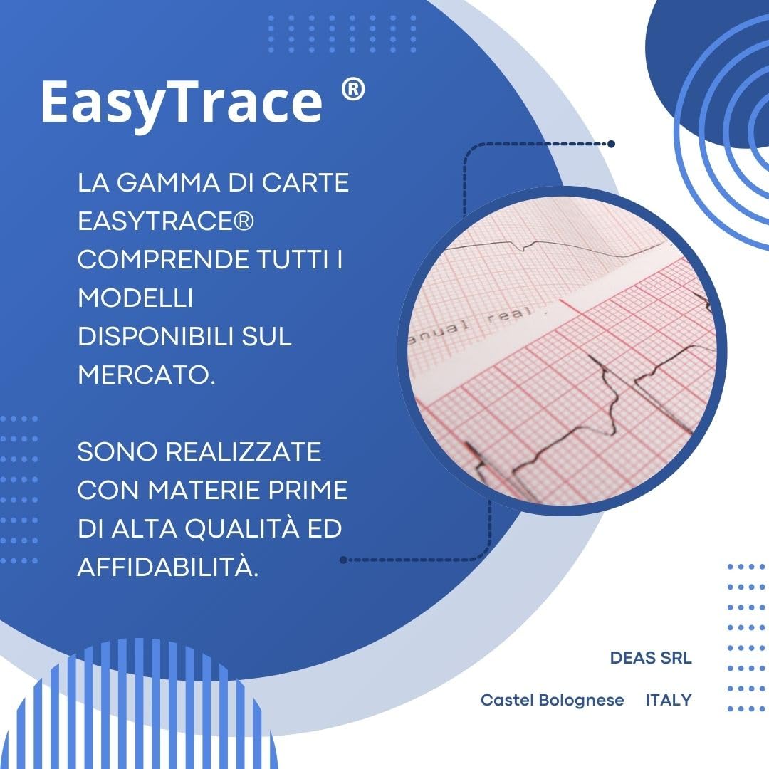 EasyTrace® Confezione 5 pezzi - PACCHI CARTA TERMICA PER ECG MAC 2000, MAC 5000, MAC 5500 HD [MA210280P] FORMATO PACCO: 210 MM X 280 MM X 300 FOGLI
