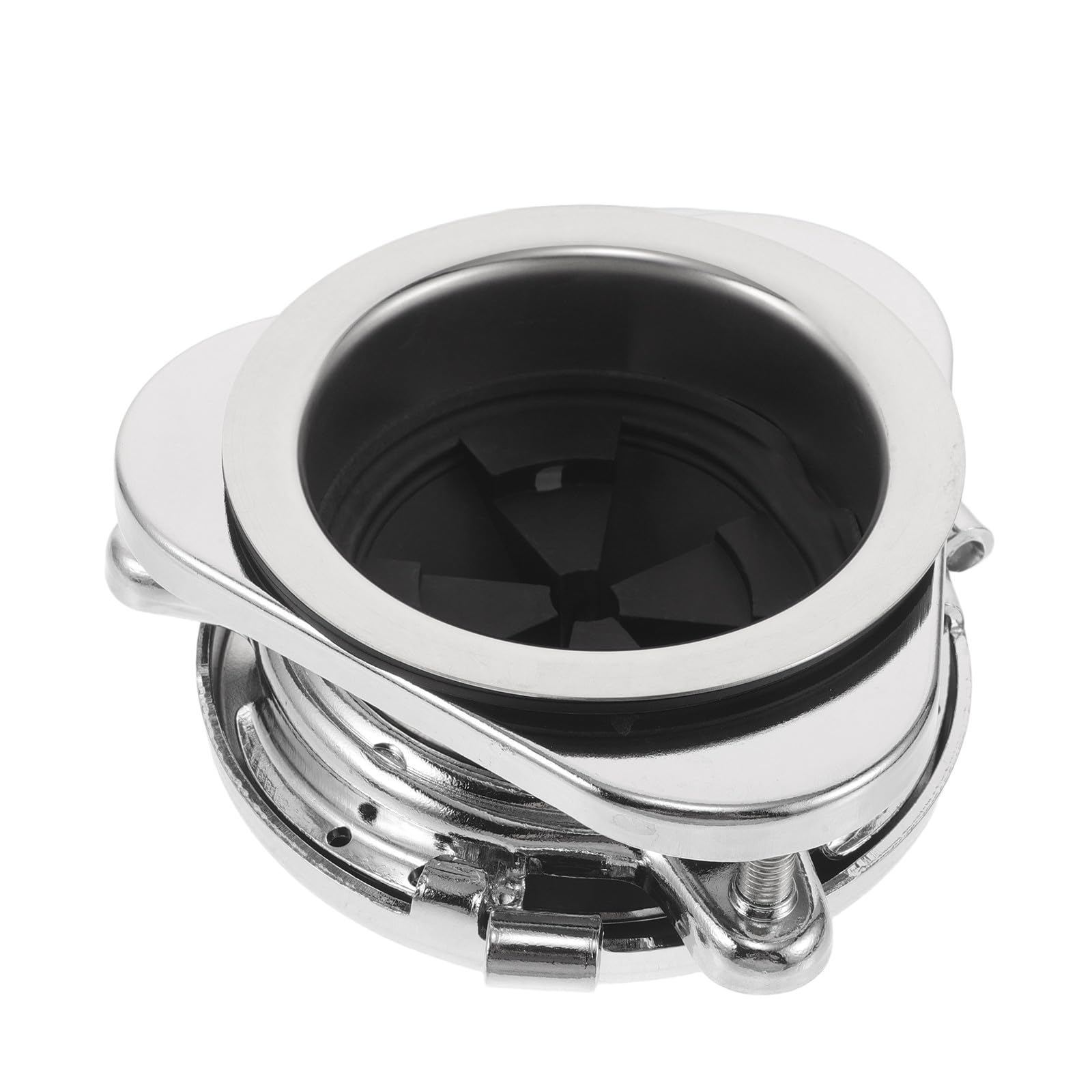 Tofficu Flange para Triturador de Basura de Cocina de Acero Inoxidable con Sistema de Bloqueo de Triple Punto y Montaje con Tornillos para Fregadero