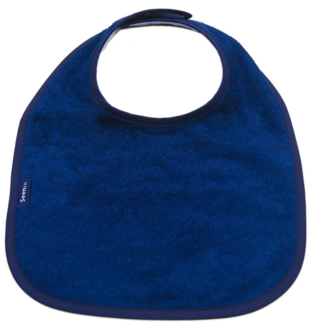 Seenin Limited Navy Adult Dribble Bibs Bamboo Towel (, Medium)