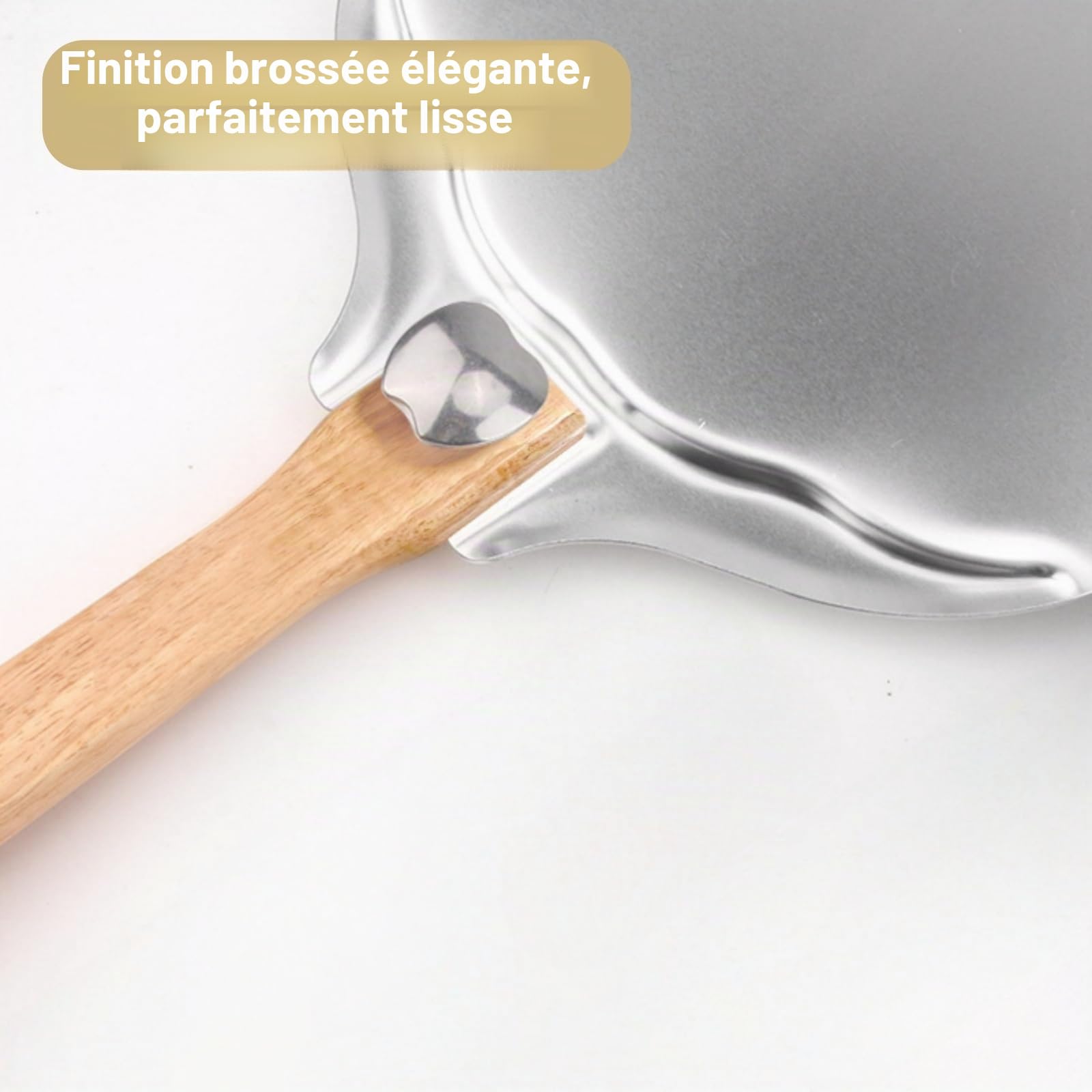 Grande pelle à pizza pliable de 30,5 cm en aluminium avec longue poignée amovible pour la cuisson du pain maison
