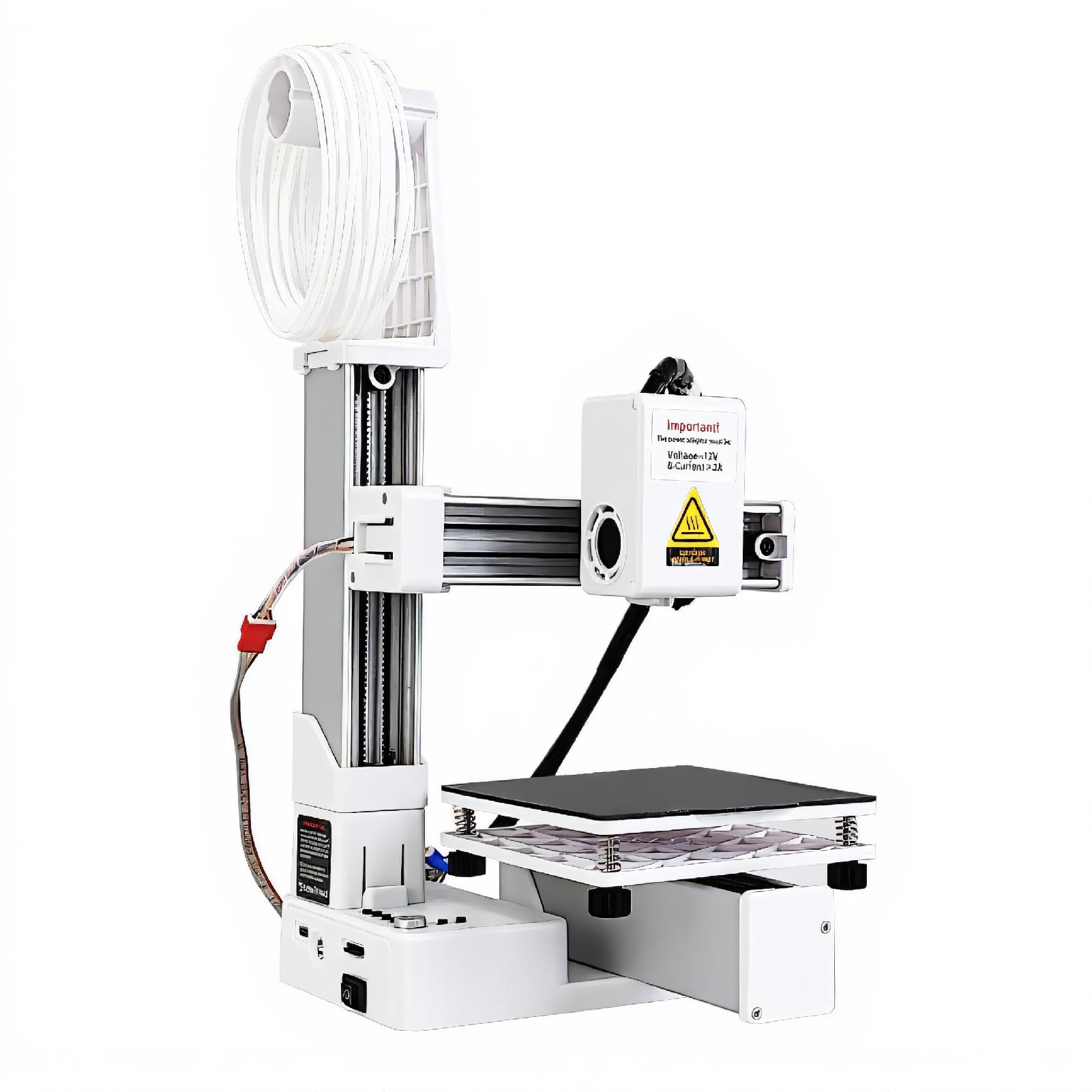 Stampante 3D per principianti, 100 x 100 x 100 mm Dimensioni di stampa, Alta Precisione Riscaldamento Veloce Divisione di Frequenza Compatta Multiplexing Macchina Stampante 3D, Supporto 1.75mm PLA