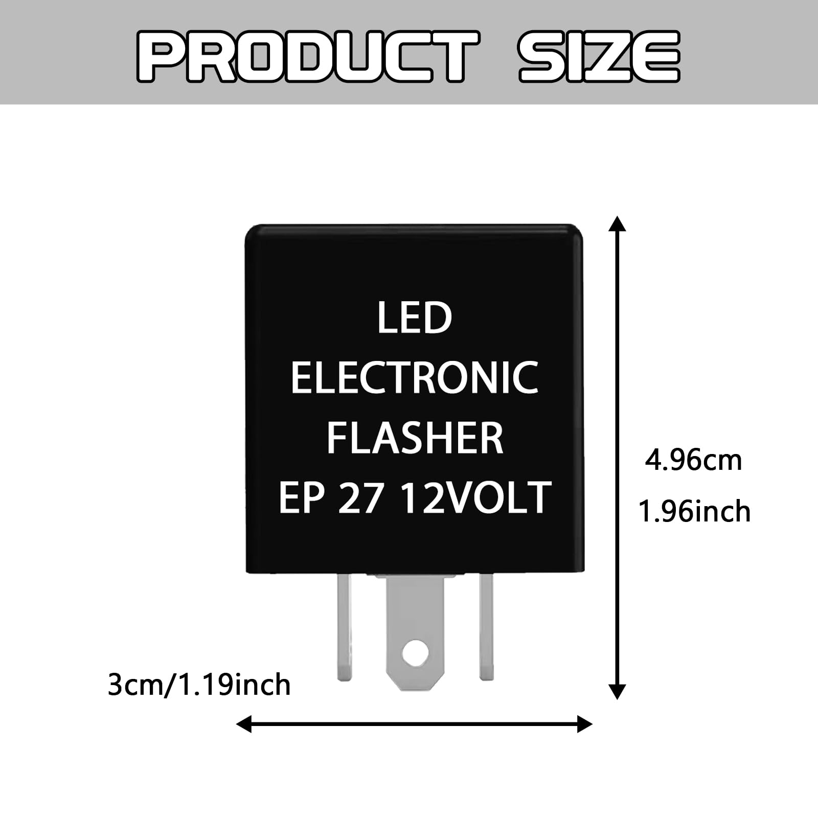 HHZL 5-pin EP27 LED Electronic Flasher Relay, LED Resistor Turn Signal Blink Module Relay, Fix Hazard Warn Hyper Blink Flash Electronic Indicator, Suitable for Ford Chevrolet Dodge Lincoln Auto Parts