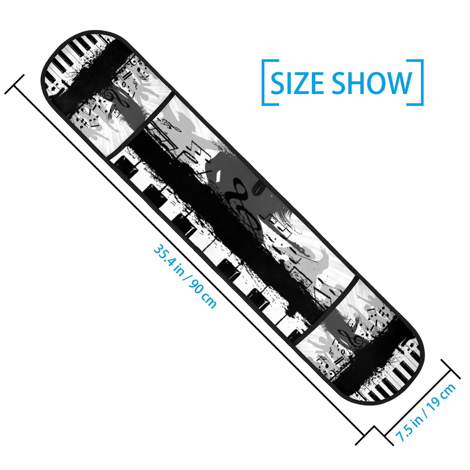Piano Notes Double Mitt Oven Glove Heat Resistant Microwave Glove Extra Long Potholder Kitchen Oven Mittsfor Cooking Baking and Serving