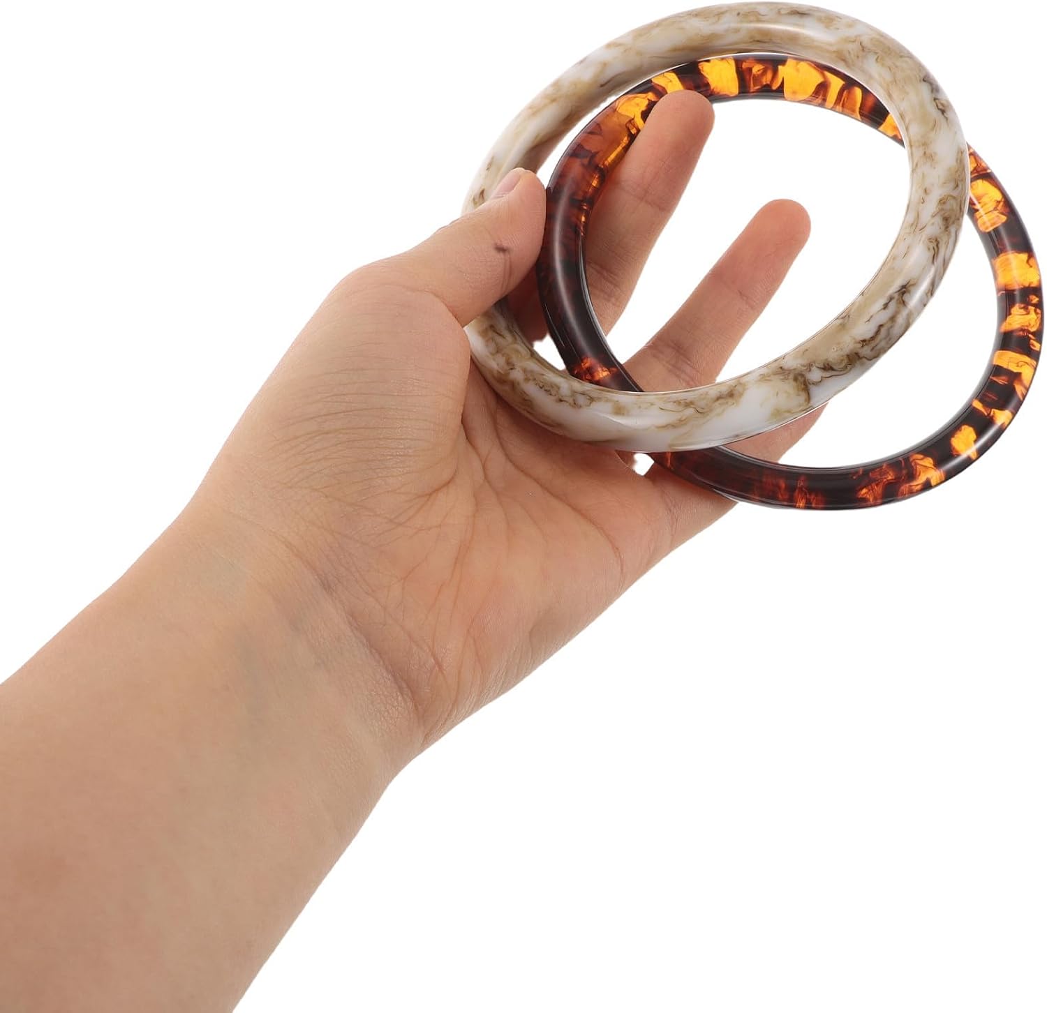 4pcs D-Shaped Bag Handles for Handbags, DIY Craft Replacement Pair image 4