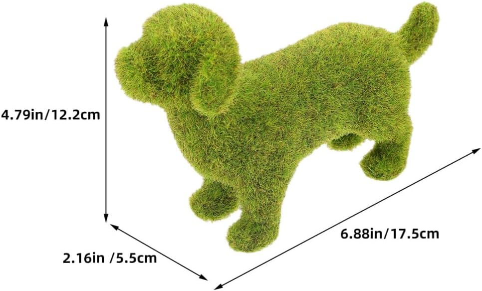 GANAZONO Simulated Puppy Ornaments 2Pcs Flocking Animal Figurines for Outdoor Garden Patio Backyard Decoration Small Animal Landscape Statue 6.88X4.80X2.16In - Image 5