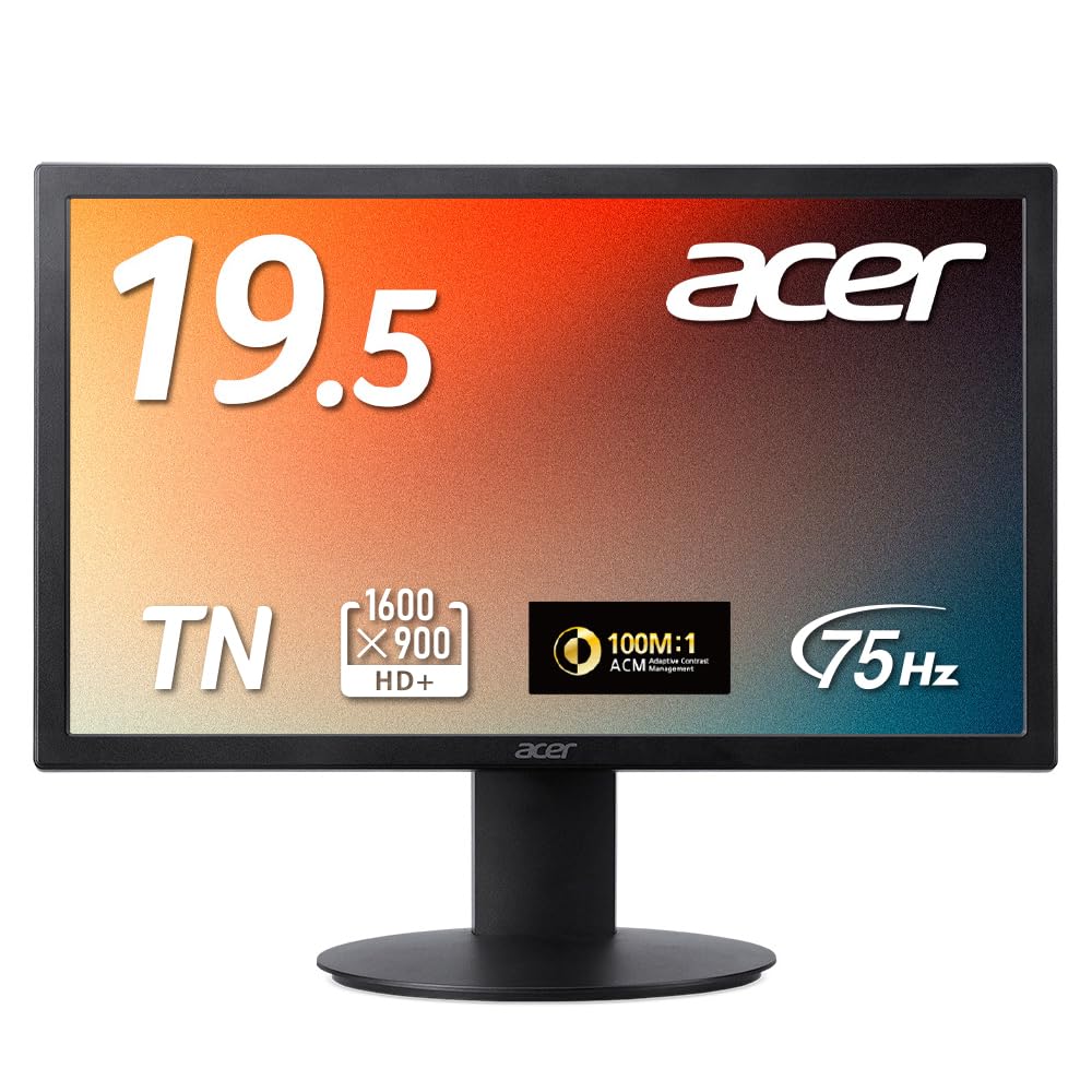 Amazon.co.jp: Acer モニター 19.5インチ HD+ (1600x900) 非光沢 TN  