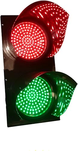 QDF Luz de parada de tráfico industrial Led industrial, lámpara de pared rojaverde, luz indicadora de lámpara de pared industrial retro (diámetro de