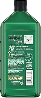 Castrol GTX High Mileage 10W-40 Synthetic Motor Oil, 1 Quart, Pack of 6