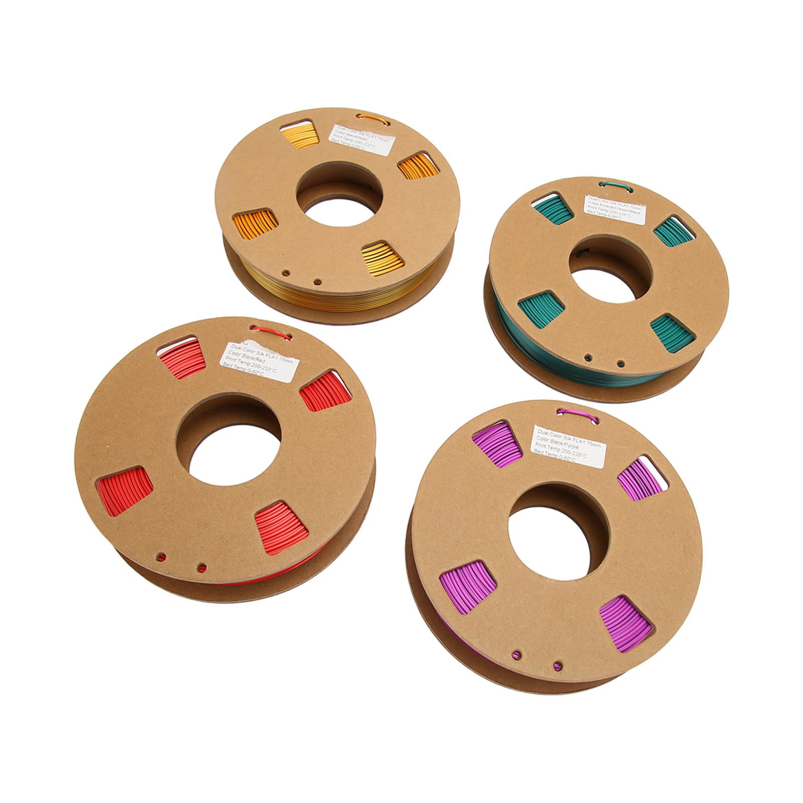 Filamento PLA de 1,75 Mm, Color Dual, 250 G X 4 Carretes, Gradiente