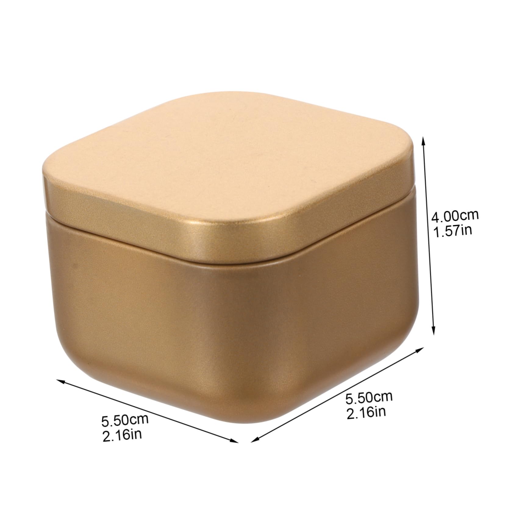 OSALADI 2Pcs DIY Aromatherapy Candle Tins Square Holders for Scented Candle Making Portable Small Containers for Handmade Candles Elegant Design for Home Decor