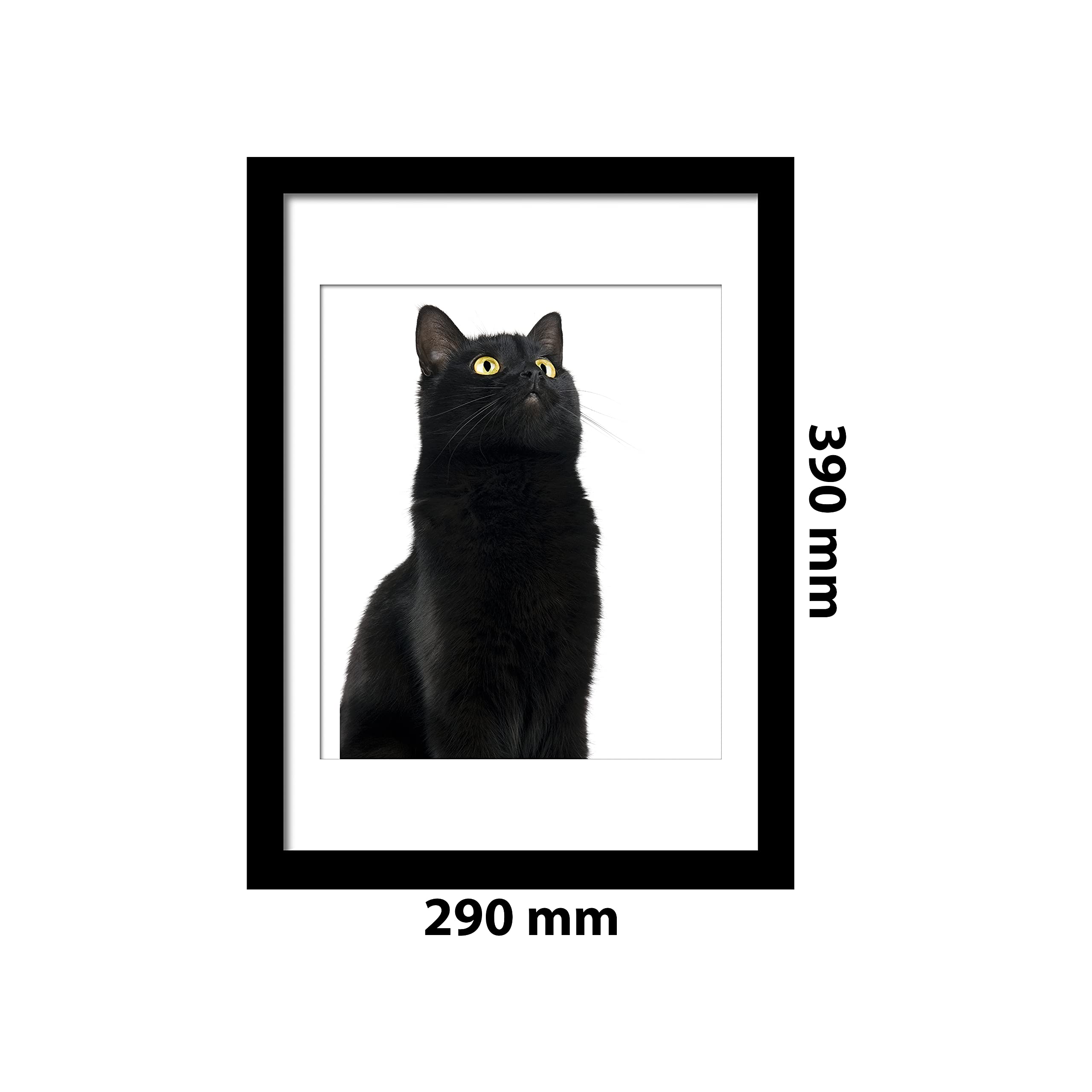 Walplus Cute Black Cat Wall Art Frame, Vinyl, Multi-Colour, 42.6 x 32.6 x 1.5 cm - Image 4
