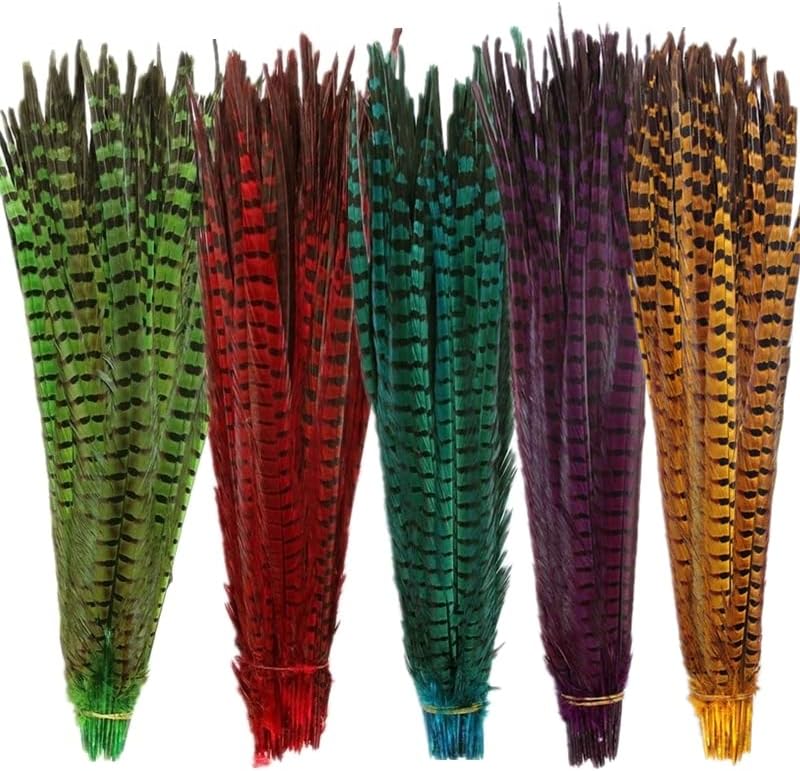 40-45CM 16-18" Pheasant Tail Feathers for Decoration Crafts Long Natural Pheasant Feather Accessories Black1 200 Piece
