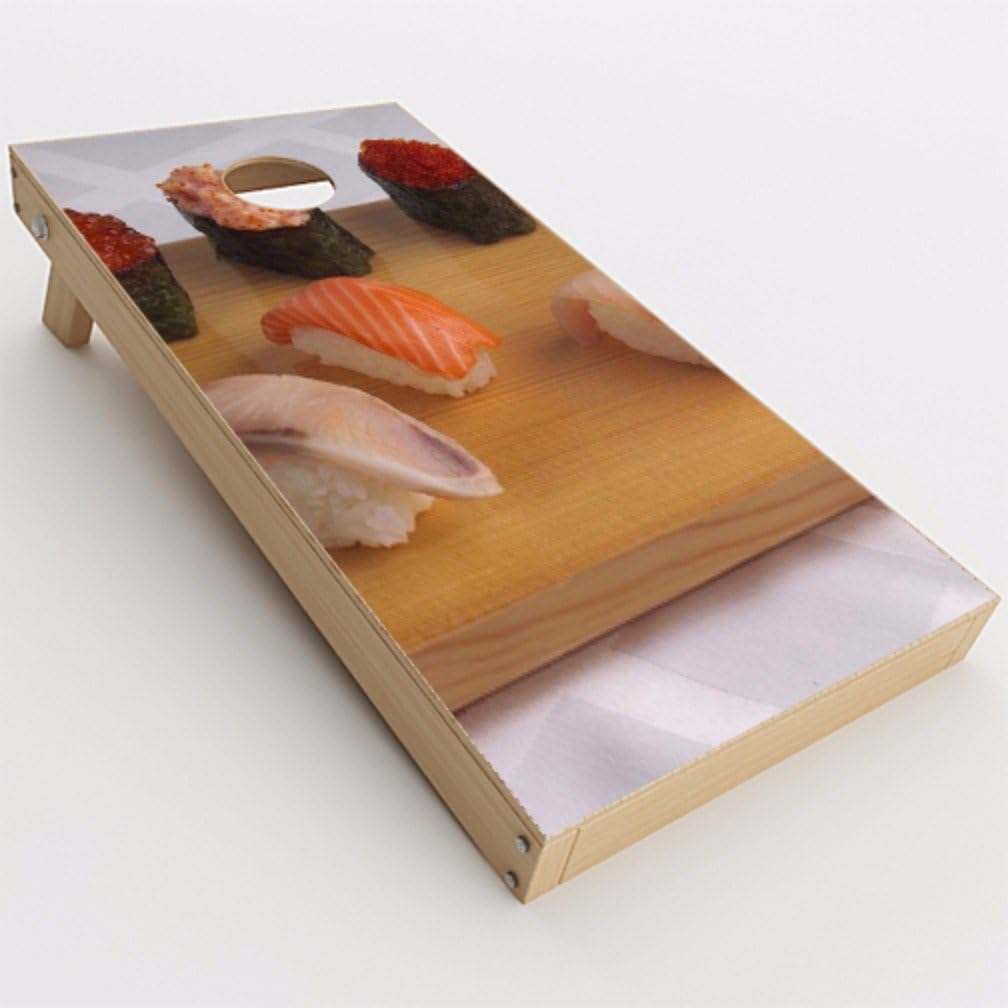 Skin Decal Vinyl Wrap for Cornhole Game Board Bag Toss (2xpcs.) / Sushi Rolls