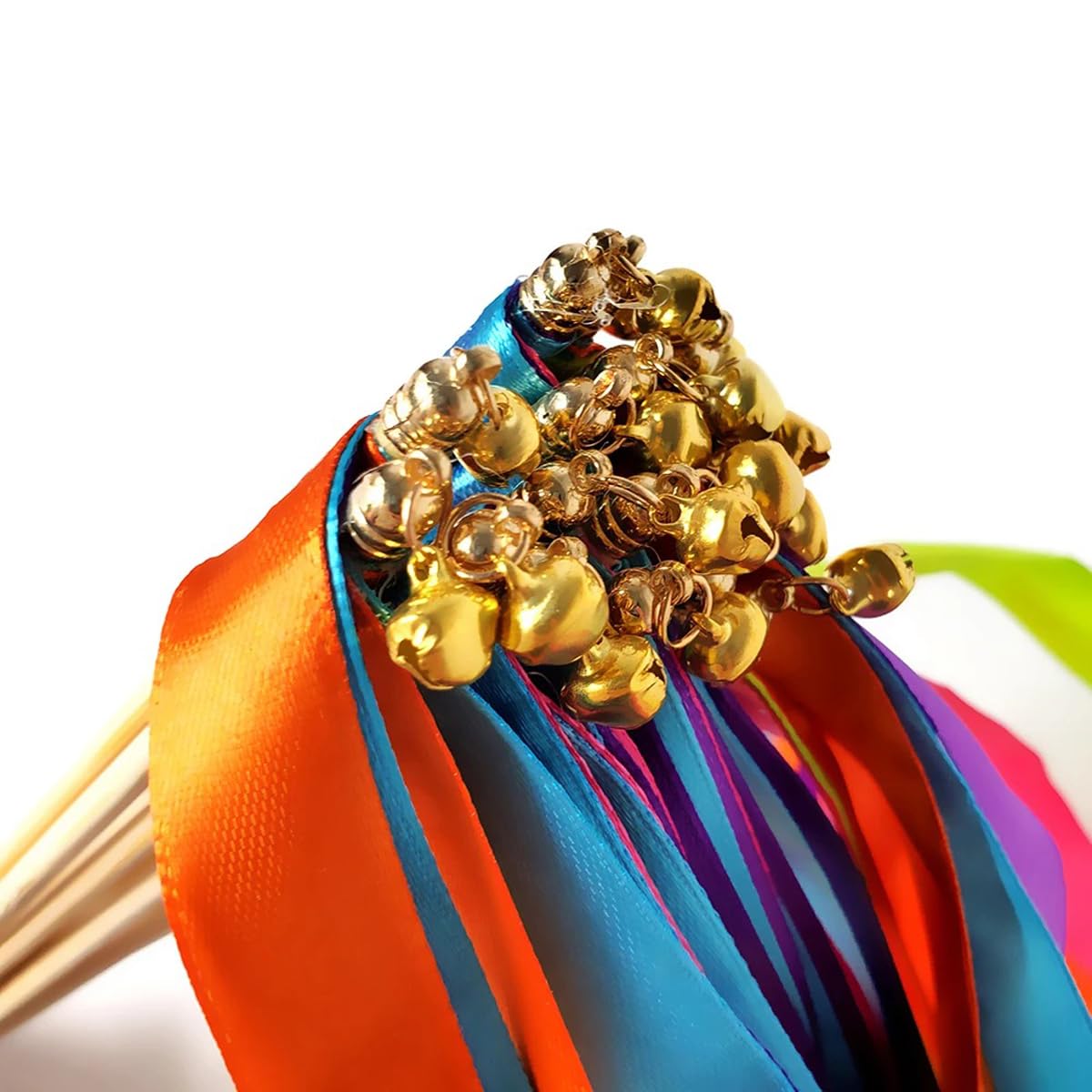 50 Stück Bunte Luftschlangen Mit Glöckchen, Feenstäbe, Party-Luftschlangen, Dekoration Für Geburtstage, Hochzeiten, Weihnachten