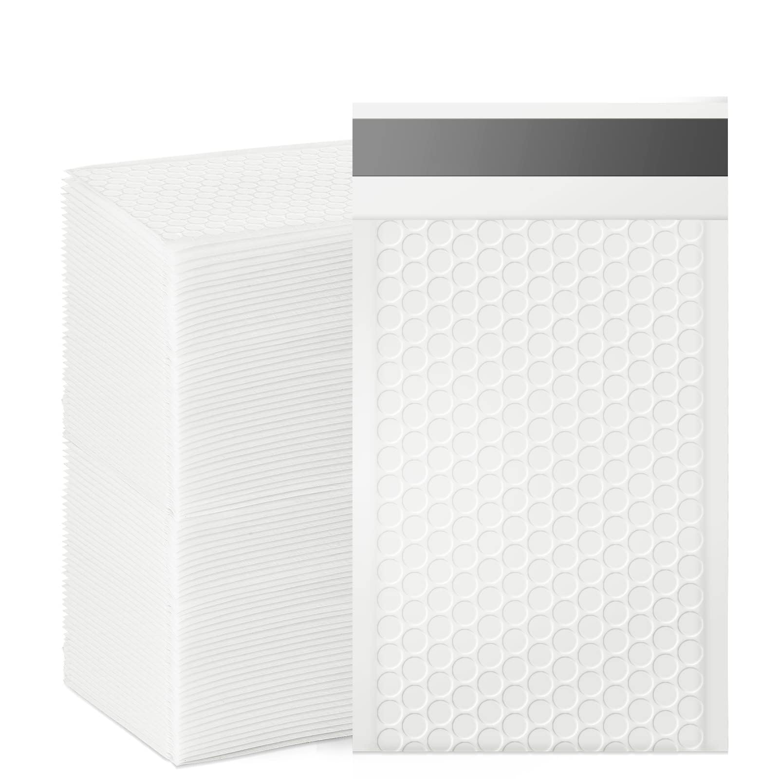 packbabol Sobres de burbujas, 4 x 7 pulgadas, paquete de 100 sobres de burbujas, opacos, autoadhesivos, impermeables, para envío y embalaje (blanco, 4 x 7 – 100 unidades)