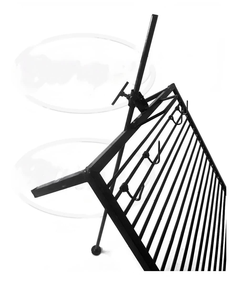 Griglia Argentina Premium - Ferro Argentina Grill - BBQ Parrilla Asador- Griglia con palo incorporato (81,3 x 50,8 cm)