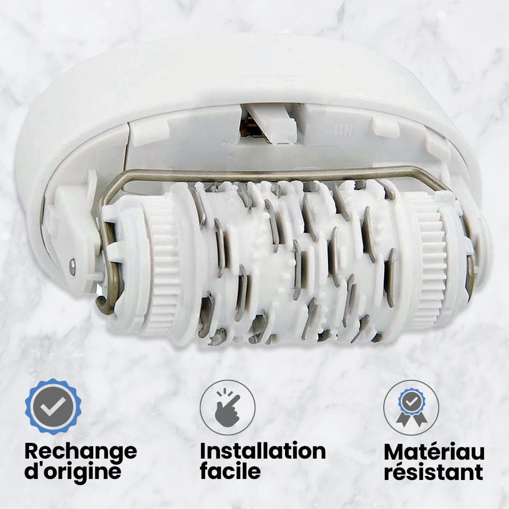 Anakel Home Tête d'épilation de Rechange Compatible avec Braun Silkepil 7 Xpressive Pro et Braun Silk Epil 5, Blanche