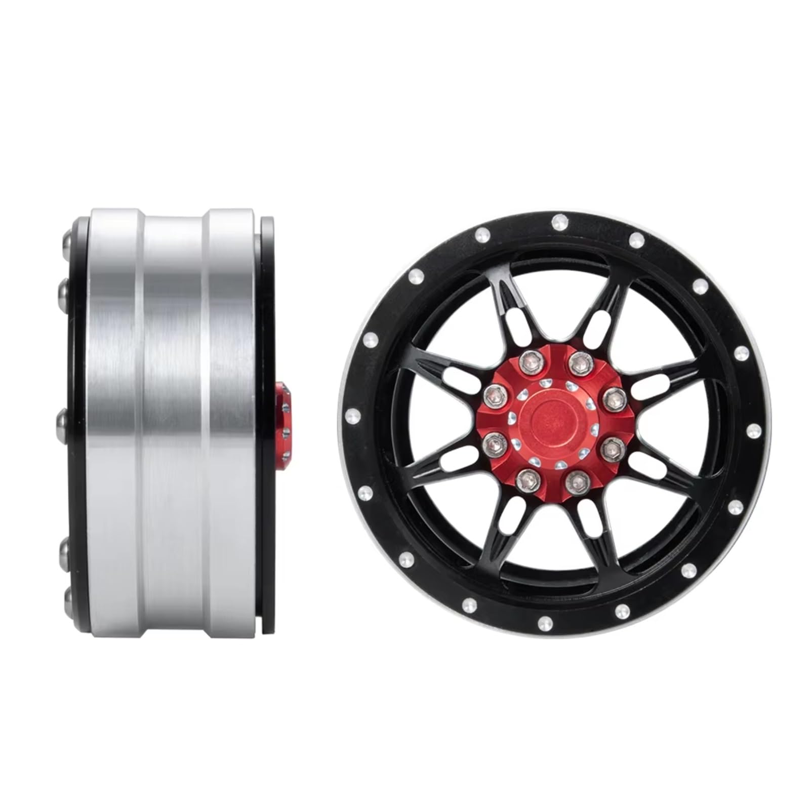 Llanta Beadlock Alumbre 1,9 para Axial para SCX10 para TRX-4 1/10 | Piezas mejoradas coches RC llantas aluminio reducen fricción fijan tornillos para facilitar montaje Repuesto
