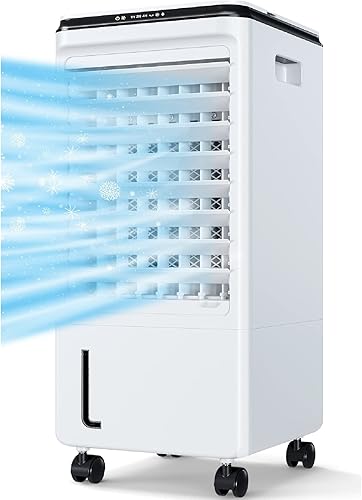 Aire acondicionado evaporativo portátil para habitación, enfriador de aire personal con temporizador de 7 horas,