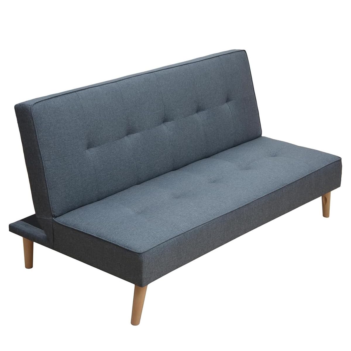 Homey - Sofá Cama Clic Clac Tipo Libro de 3 Plazas Modelo Elvira, Diseño Moderno, Práctico y Funcional, Gris