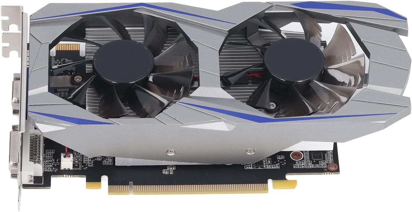 GTX 550TI 2GB GDDR5 128Bit Scheda Grafica da Gioco, Doppia Ventole di Raffreddamento Scheda Grafica PCI Express 1.1 X 16 con Interfaccia DVI VGA HDMI, Scheda Grafica Video Computer 750/3000MHz per PC