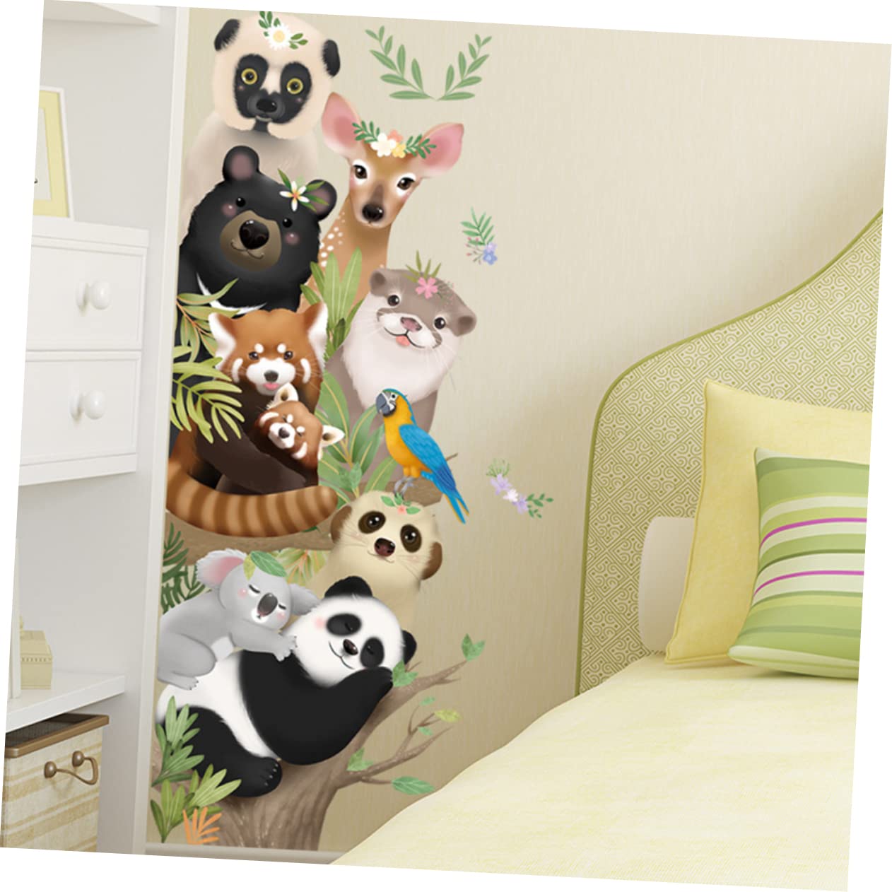 Uonlytech 3pezzi Sticker Murale Animali Creativi Adesivi Rimovibili Per Decorazione Camera e Salotto Facile Da Applicare Adatto Superfici Lisce Resistente