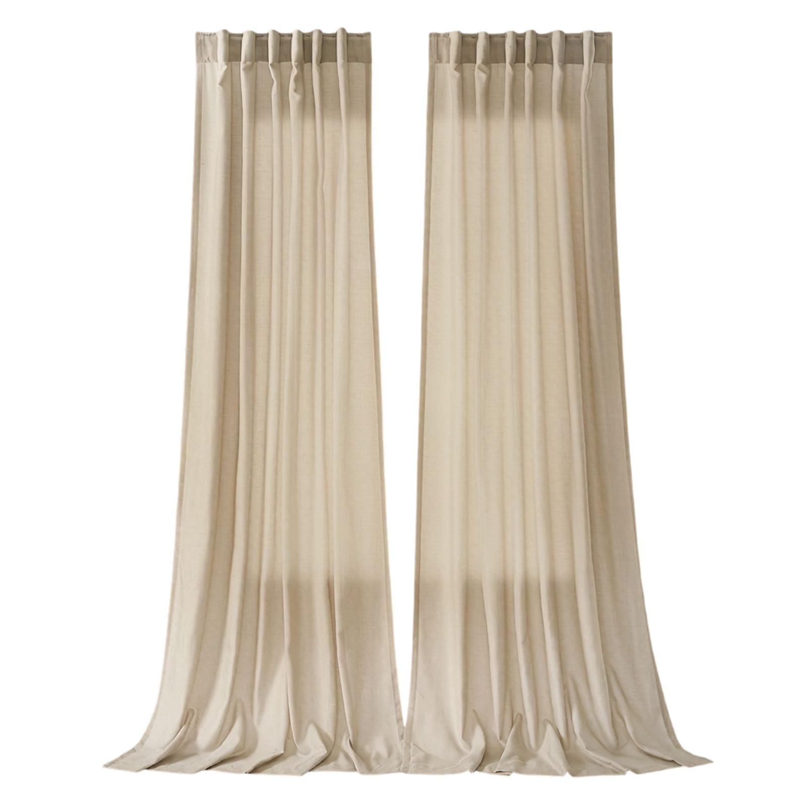 Kaeltsyn Curtains 2 Panel Set Light Filtering Curtain for Living Room Bedroom Farmhouse Privacy Window Drapes Rod Pocket Half Privacy Drapes