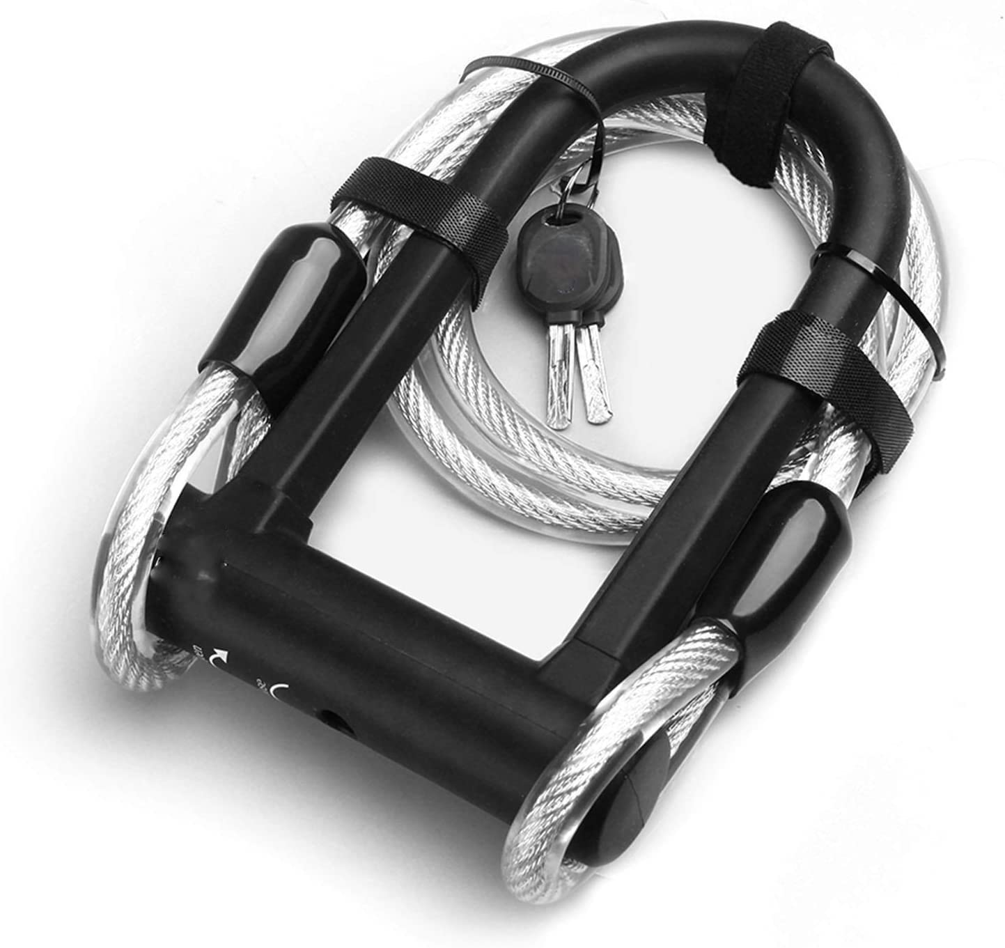 Lucchetto antifurto U-Lock Lucchetto per Bici da Strada Lucchetto per Bici Accessori per Ciclismo Cavo di Sicurezza per Bici in Acciaio Resistente Set di lucchetti U-Lock (Un Colore)