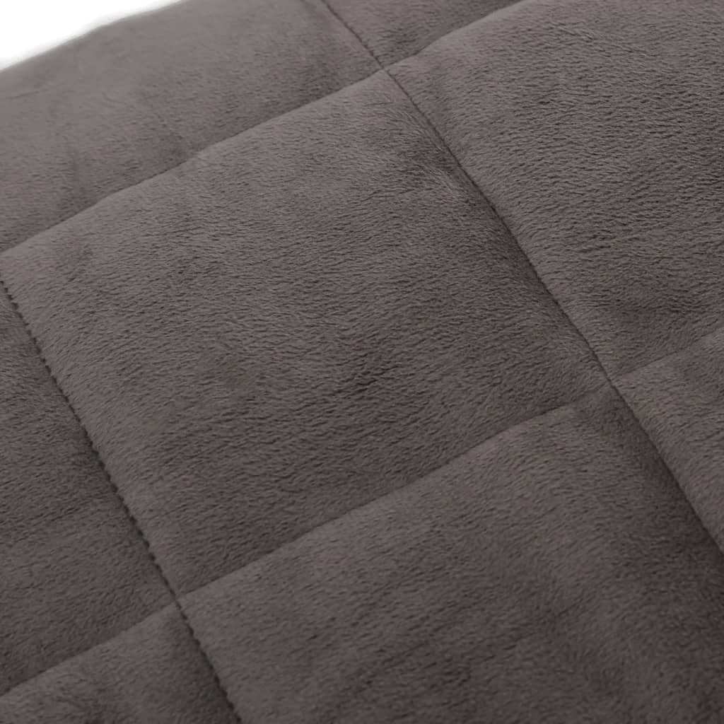 Manta de peso de 11 kg, color gris, transpirable, manta pesada para dormir profundo, manta relajante, manta de relajación, 220 x 235 cm, tela