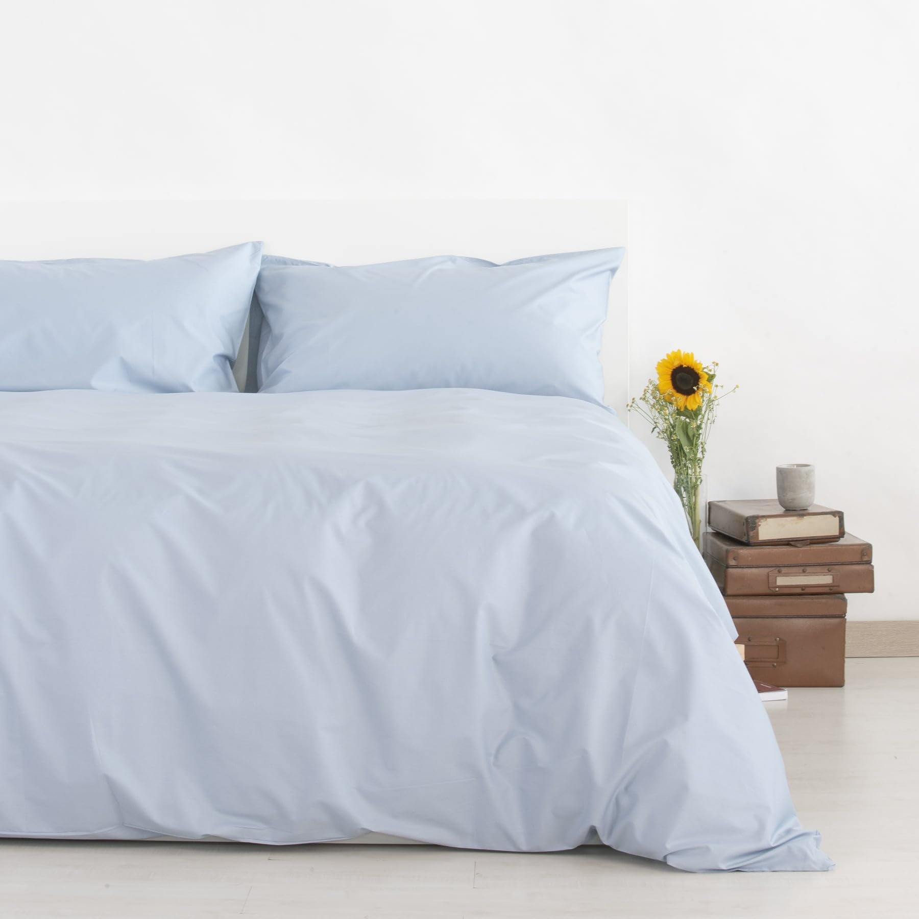 Copripiumino Zenoni & Colombi 100% Cotone Percalle - Made In Italy - Verde Salvia, Matrimoniale - Foto 7