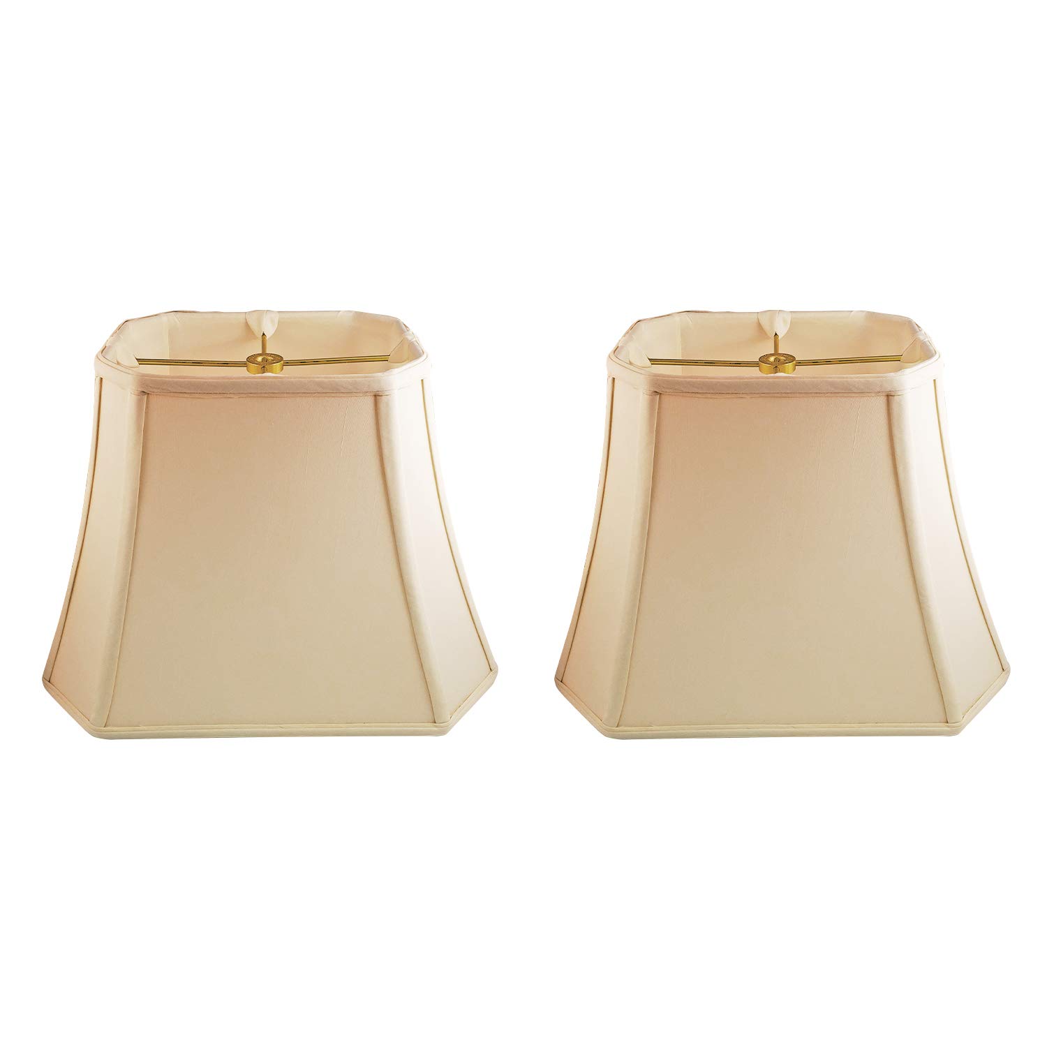 Royal Designs, Inc. Rectangle Cut Corner Lamp Shade, DBS-710-11EG-2, Eggshell, 6 x 11 x 8, Set of 2