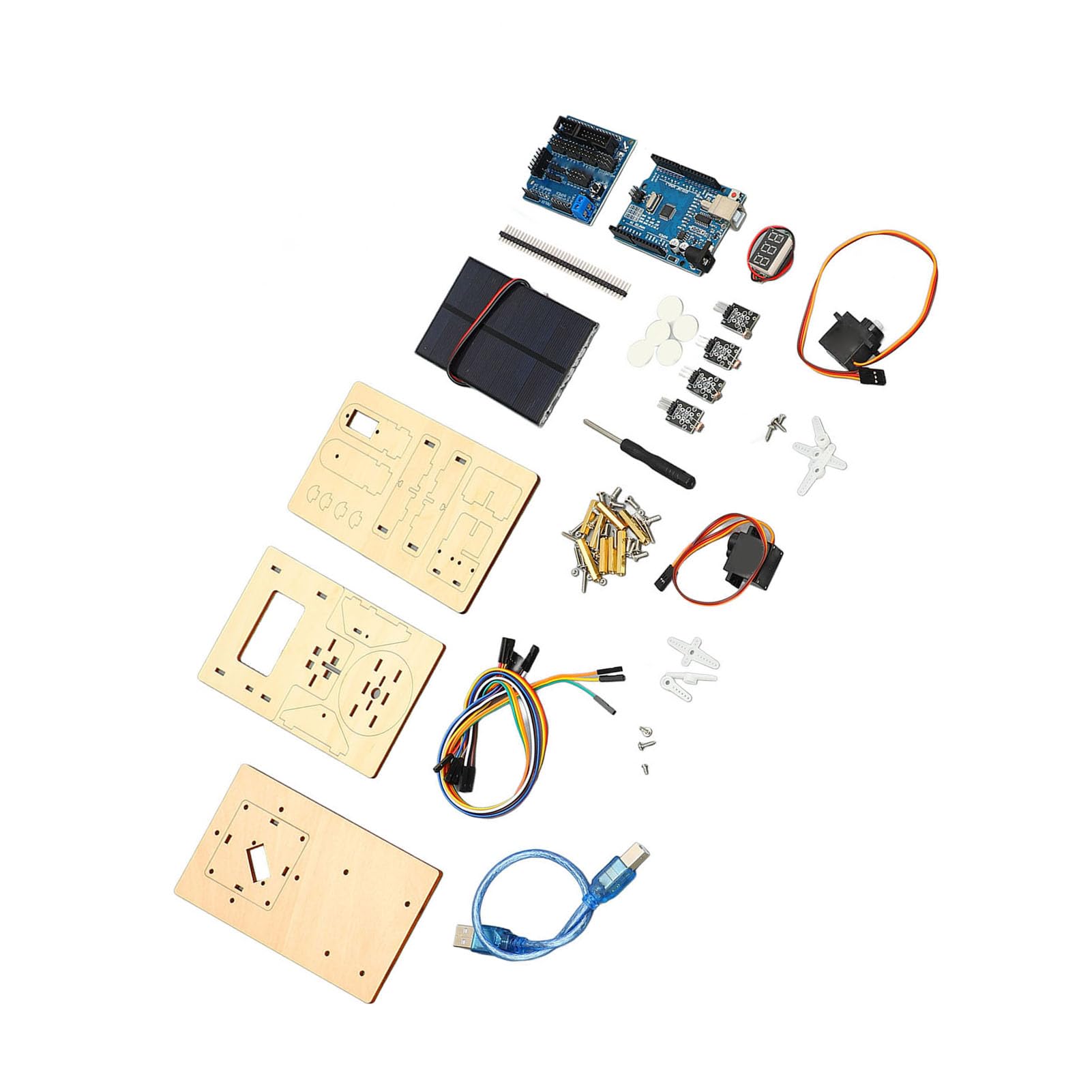 Jeffergarden STEM Solar Tracking Kit Holz-Wissenschaftsprojekt für mit IDE-kompatiblem Board für Praktisches Lernen