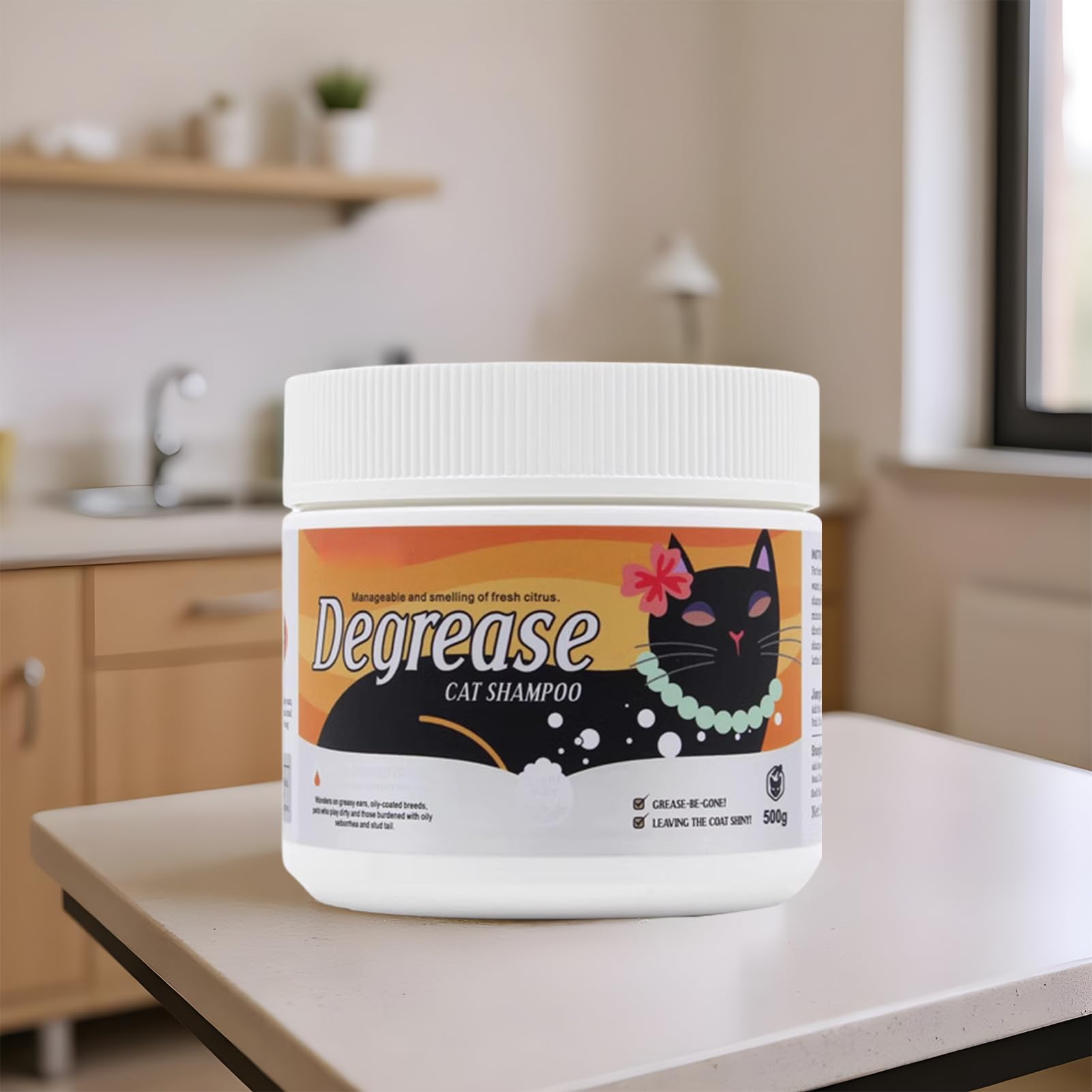 Gel de Baño Corporal para Gatos | Crema Desengrasante para Gatos | Champú Hidratante en Crema 500G para Rutina Diaria de Baño de Cola Higiene Oídos Aseo Mascotas