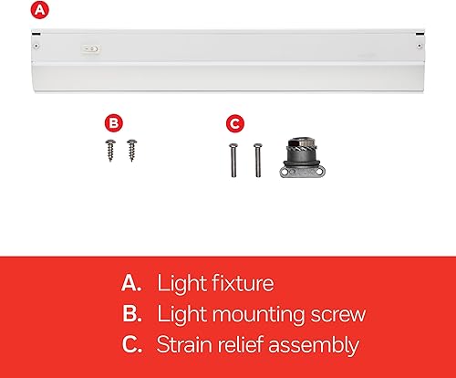 Miniatura 10 de UltraPro Luces cableadas para debajo del gabinete de 24 pulgadas, solo encendidoapagado, 2700 K blanco cálido, iluminación debajo del gabinete,