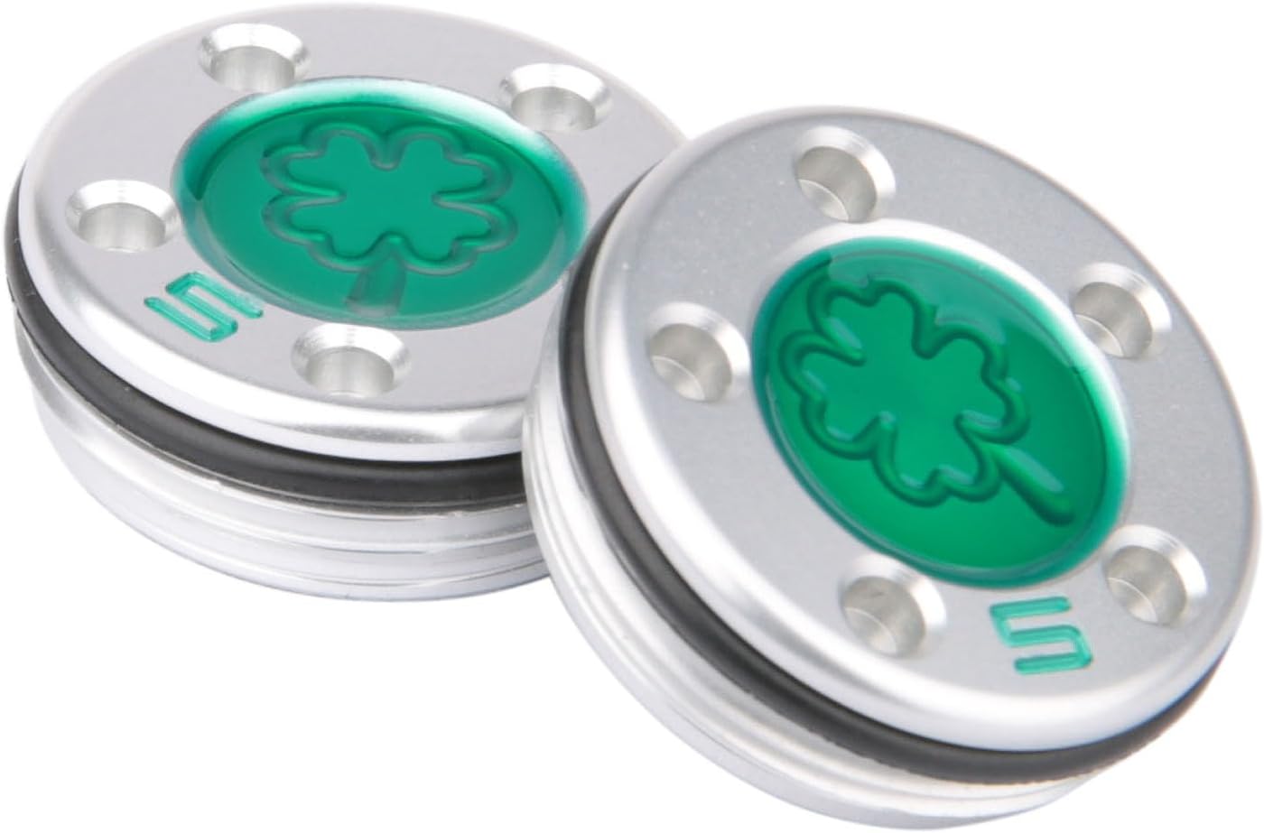 OGECLF 2pcs Green Lucky Clover Golf Weights for Titleist Scotty Cameron Newport, Phantom, Futura, GoLo, California Putters 5g 10g 15g 20g 25g 30g 35g 40g 45g for Option
