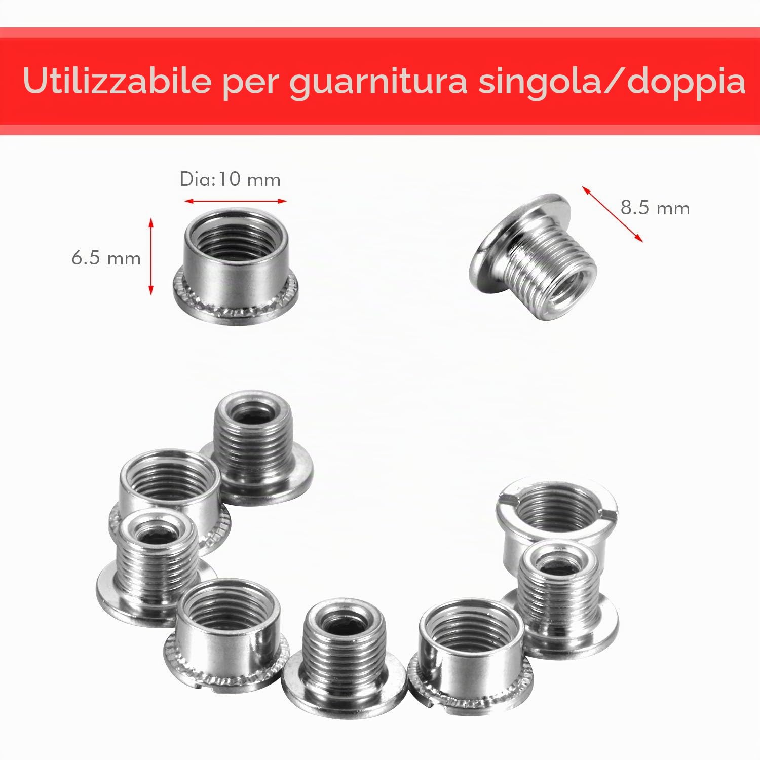 BOAO Corona 104 BCD 32T 34T 36T 38T Anello Catena Singola Stretta Larga con 4 bulloni per pignone per Bici da Strada, Mountain Bike, BMX MTB (Nero, 32T)
