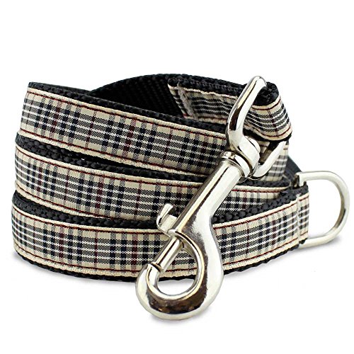 The Artful Canine Plaid Dog Leash, London Furberry, 5 Ft Long, 1