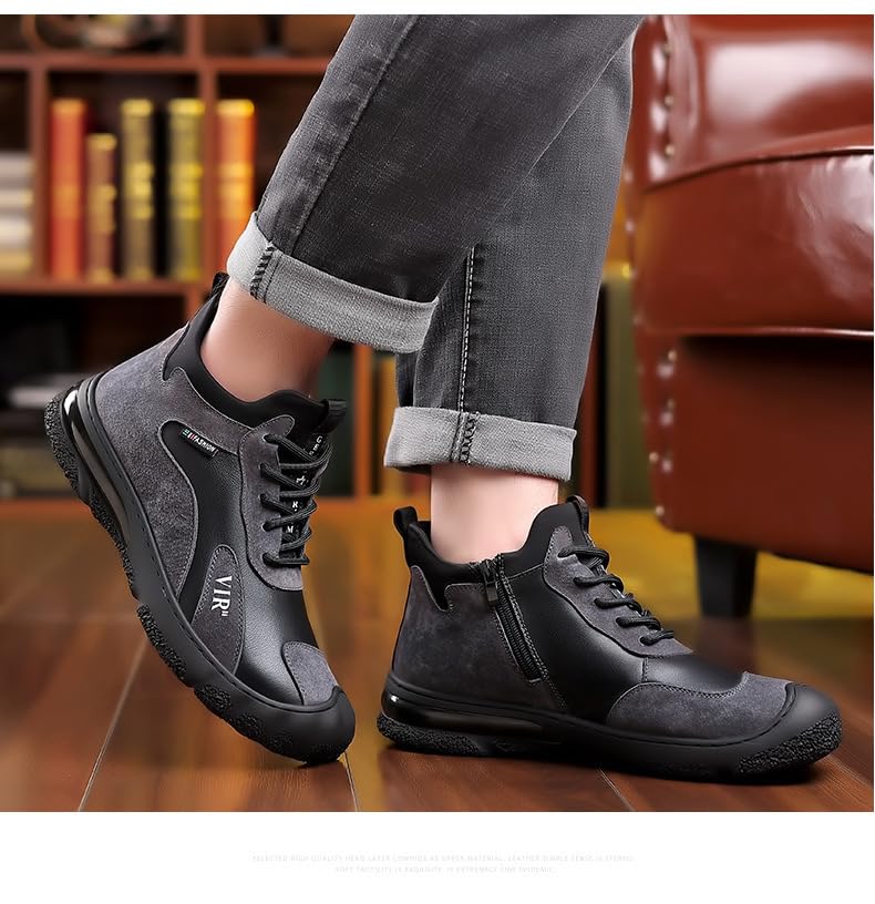 Men's Winter Thermo-Insulated High-Top Hiking Shoes - Lightweight, Non-Slip, Durable & Warm Casual Sports Footwear4