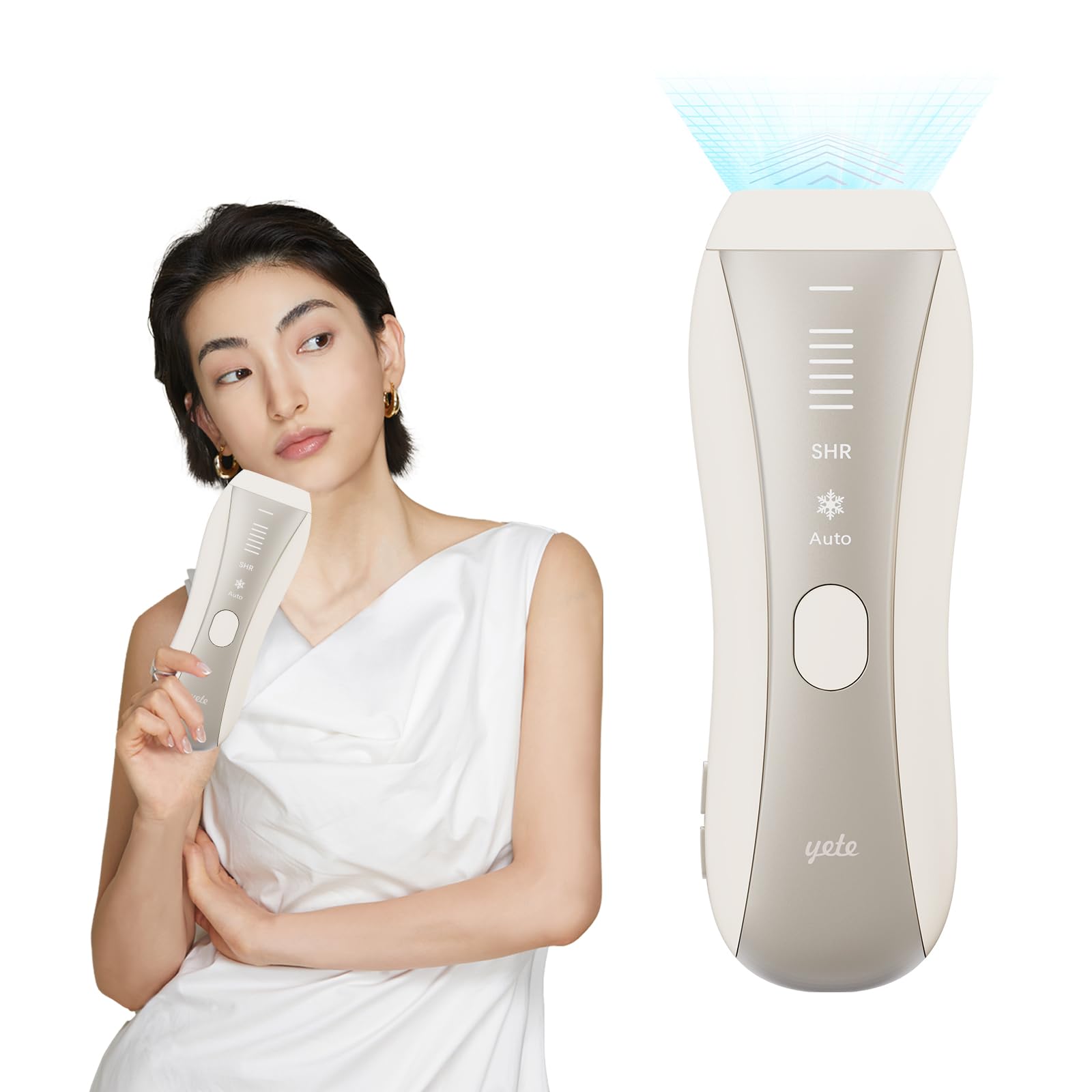 Amazon | Yete（エイティー）脱毛器 IPL 冷感無痛ケア SHR連続照射 