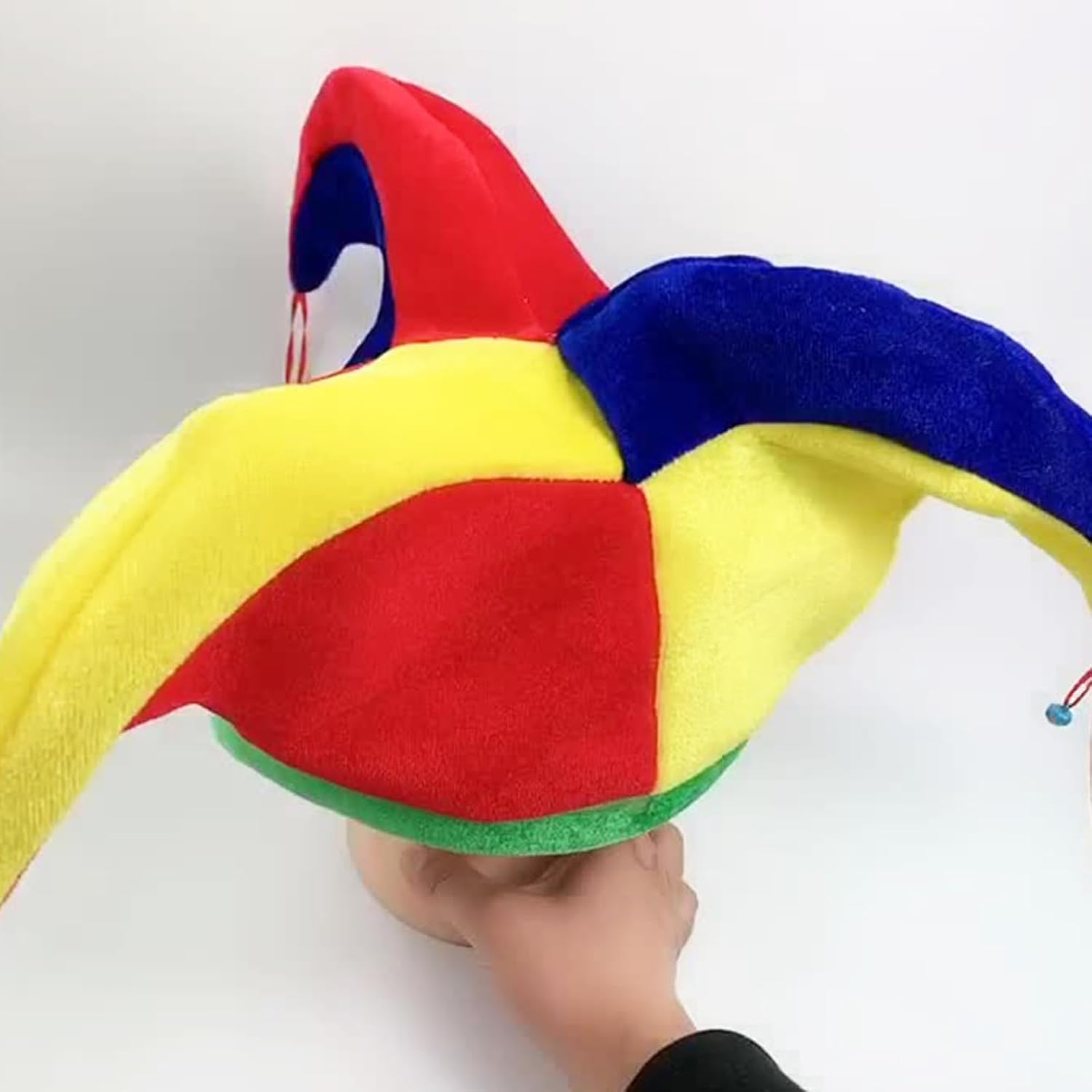 Halloween Carnival Rainbow Clown Hat with Bells - Funny Costume Accessory, Ideal for Cosplay & Masquerade Balls - Image 2