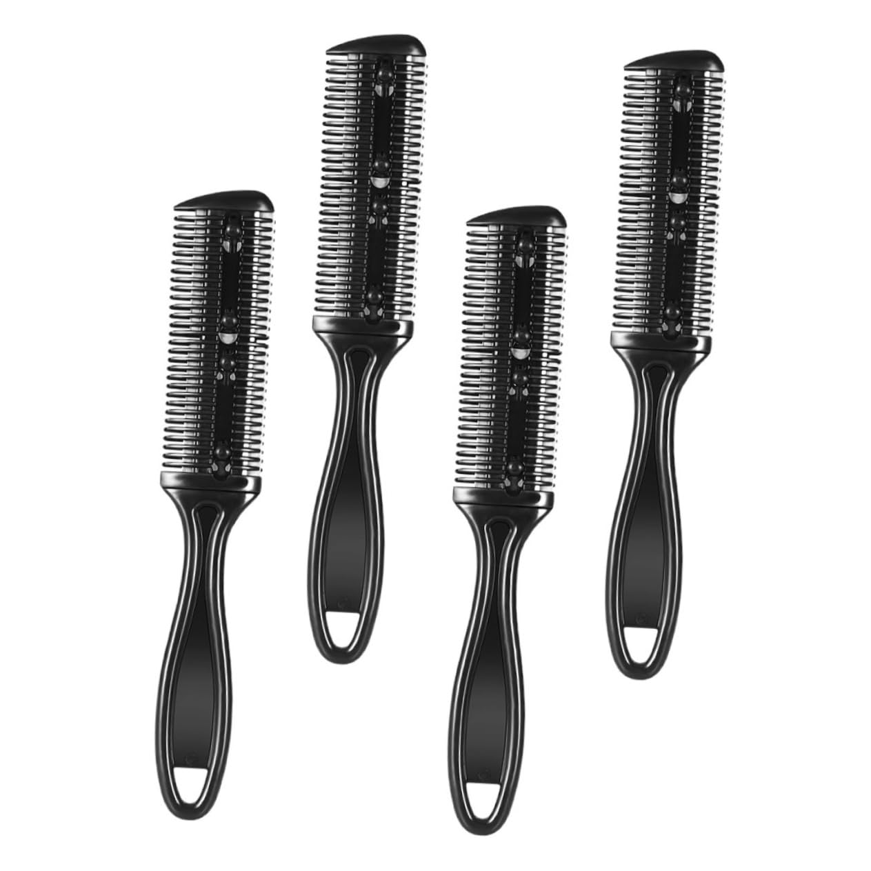 WOFASHPURET 4Pcs Double Sided Razor Comb for Hair Thinning Lightweight Haircut Accessories for Barbers and Home Use for Blending and Fading Techniques