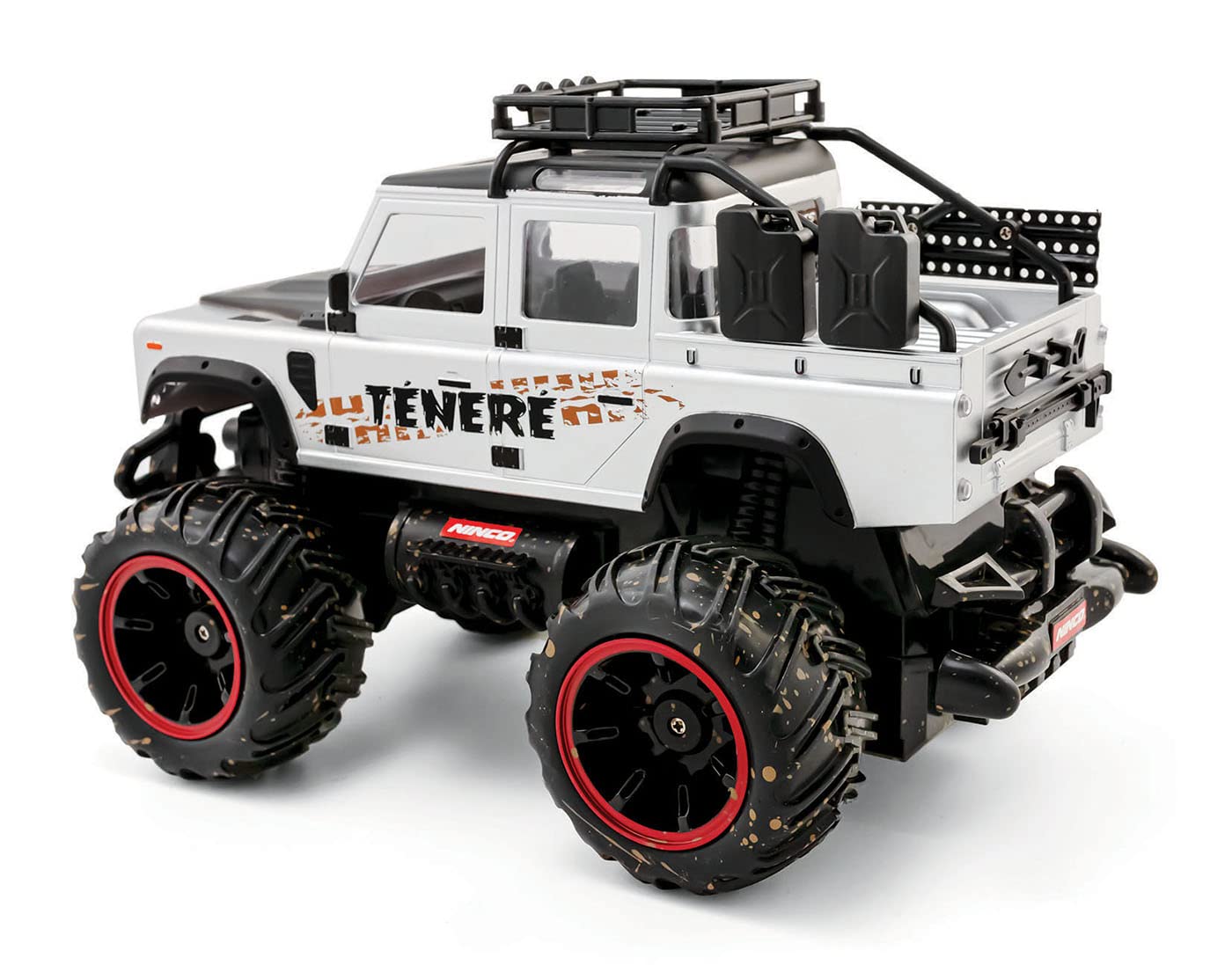 Ninco Racers - Overlander Ténéré Batería Li-Ion. Coche Monster Truck Teledirigido. Escala 1/14. con Luces. Emisora 2,4 GHz. Color Gris. +6 años. NH93174