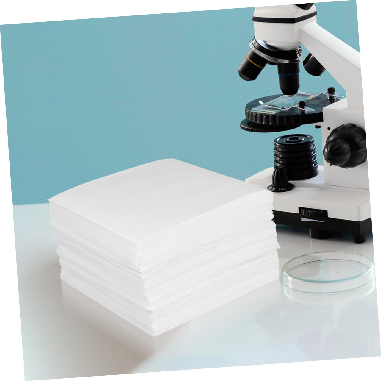 Abaodam Lingettes sans Peluche Tissu Non Tissé Blanc Papier Nettoyant Haute Absorption D'huile 1200 pour Lentilles de Caméra et Microscope pour Laboratoires et Équipements Fragiles