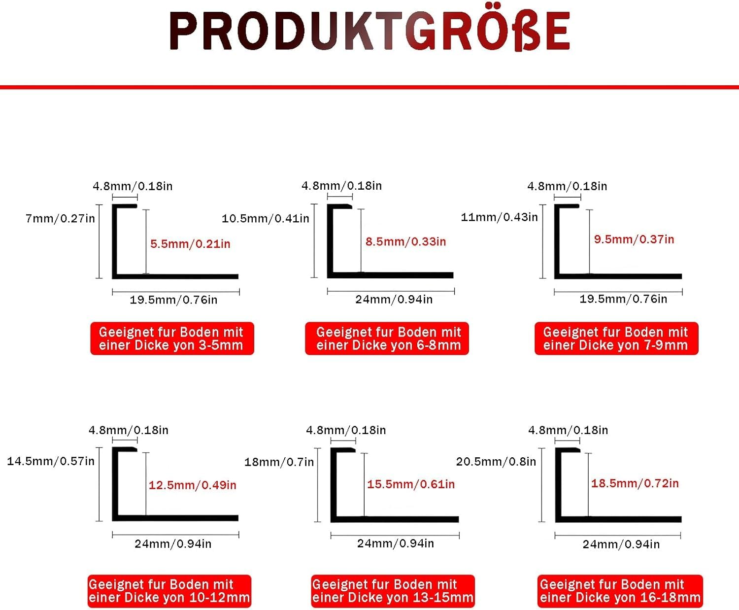Tira Final Universal De Aluminio Anodizado Flexible De 135 Cm - Perfil En Forma De C De 2 Piezas para Borde De Escalera, Adecuado para Todo Tipo De Baldosas Y Pisos - Protección Duradera De