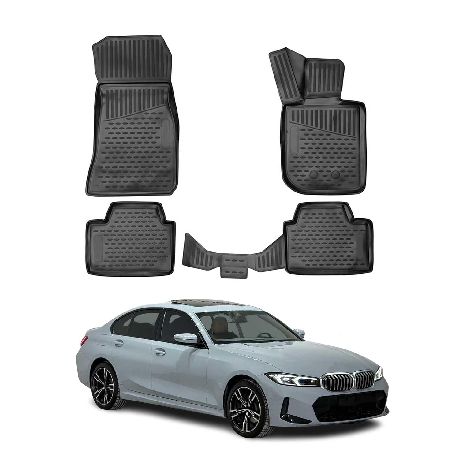 OMAC Gummimatten Fußmatten kompatibel mit BMW 3er Limo Touring G20 G21 2019-2026 TPE 4X