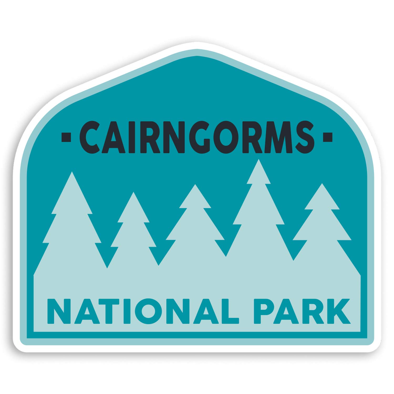 Destination Vinyl Ltd Multi 2 X 10Cm Cairngorms Scotland Vinyl Stickers - Highlands Luggage Sticker #30190 (10Cm Wide)