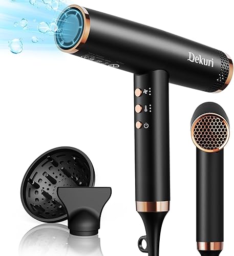 Secador de pelo, 110,000 rpm, secador profesional de alta velocidad para secado rápido, 200 millones de secador de pelo ligero iónico con difusor