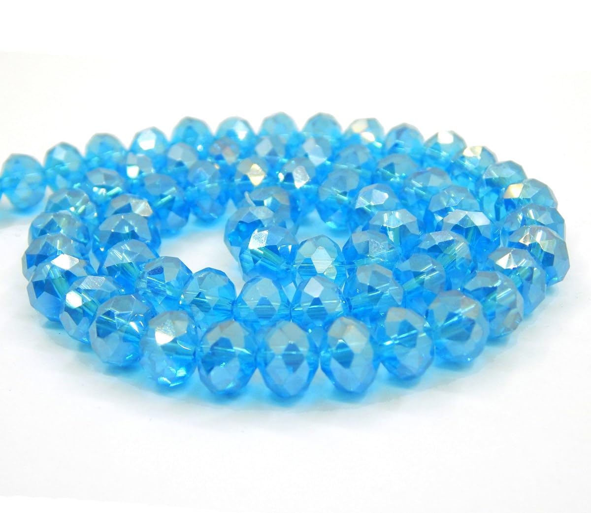 Lot De 85 Perles Tchèques En Cristal De Bohême De 6 Mm