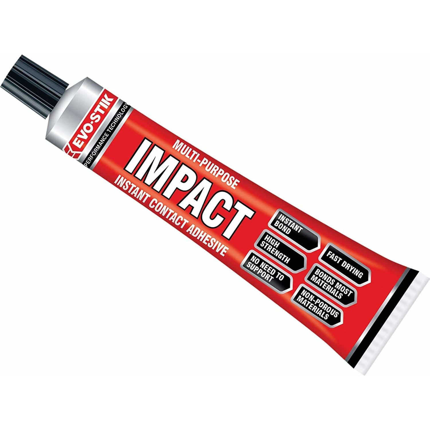 AMKEvo Stik Impact Adhesive 30g Tube Strong Contact Glue Instant Bond Multi Purpose Bonds Wood Metal Plastic PVC Leather Fabric Rubber Ceramic Cork Laminate Repair Craft DIY